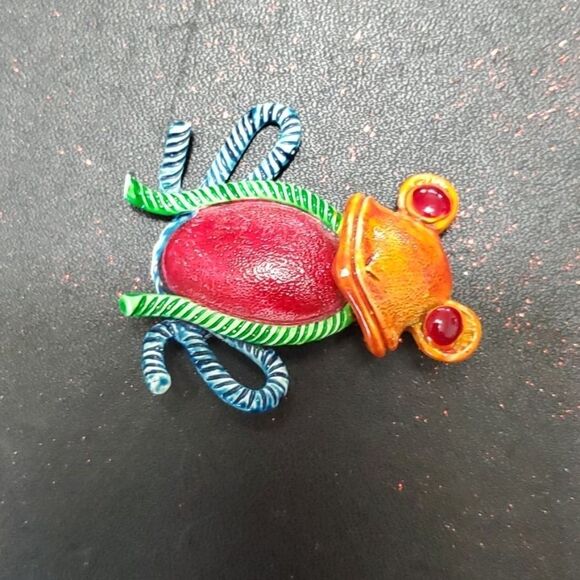 Hollycraft vintage collector frog brooch - Picture 3 of 9